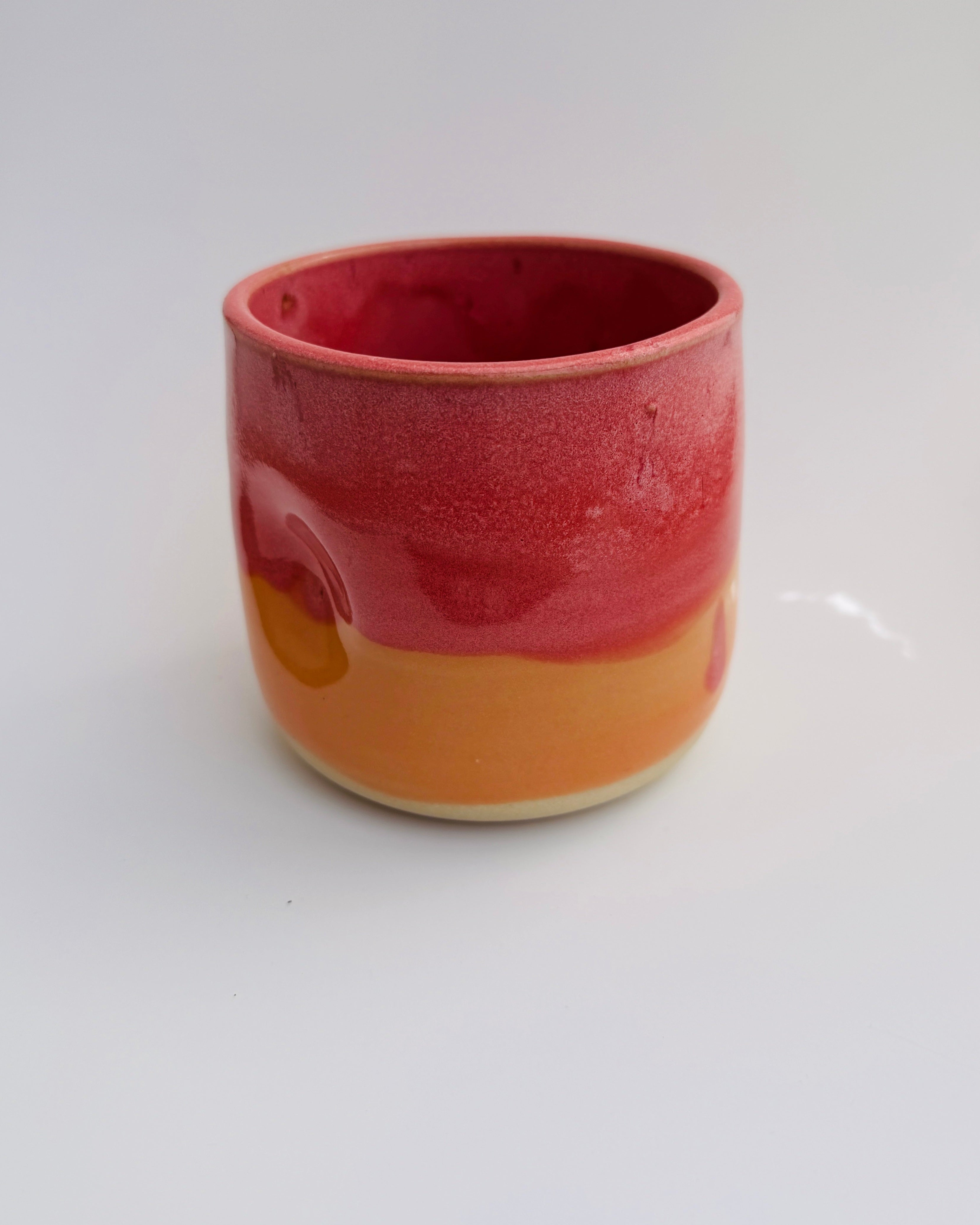 Thumbprint Cup - Pink/Orange